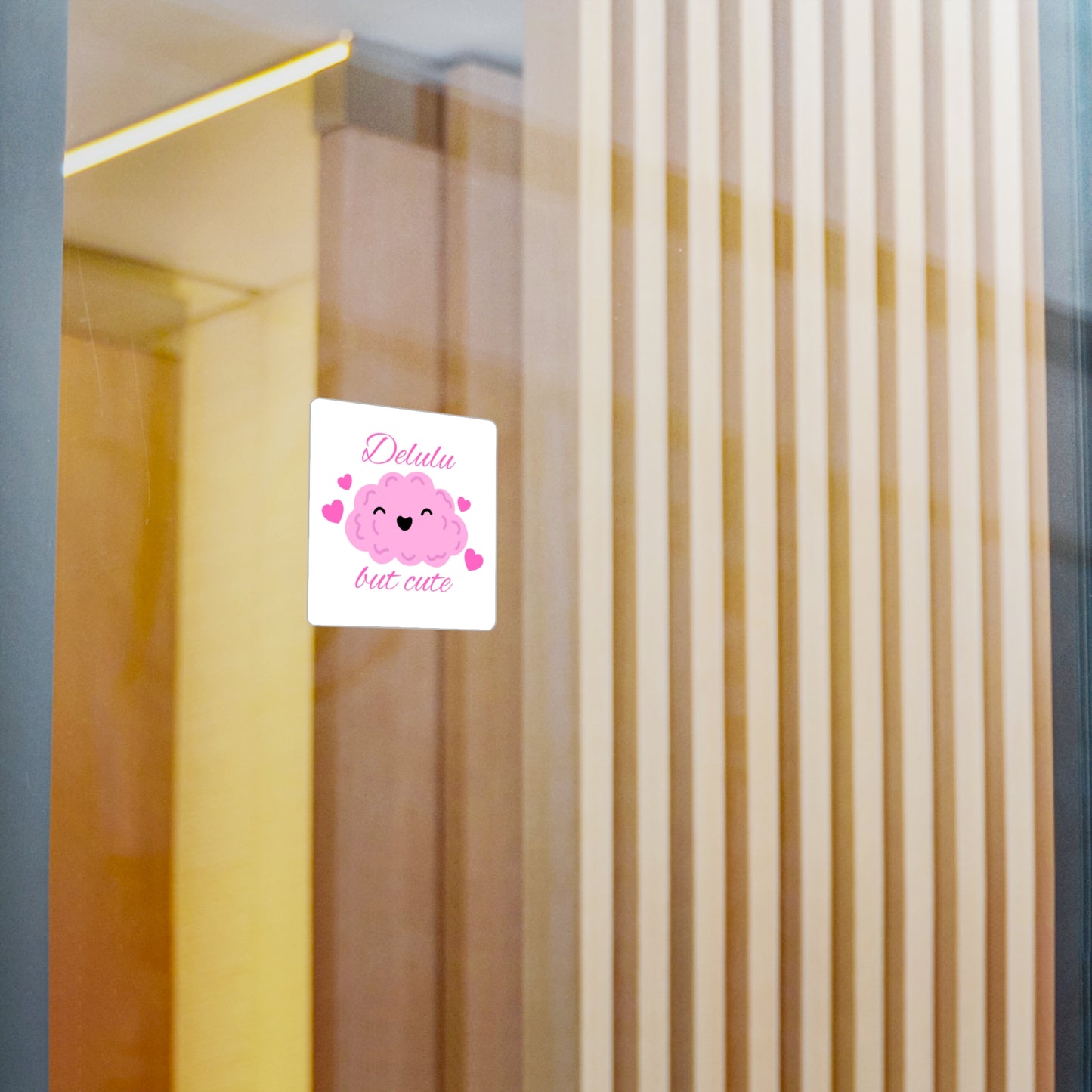 Cute Brain Decal - Delulu But Cute | Vinyl Stickers for Laptops, Water Bottles, Phone Cases, Home Decor, Gifts